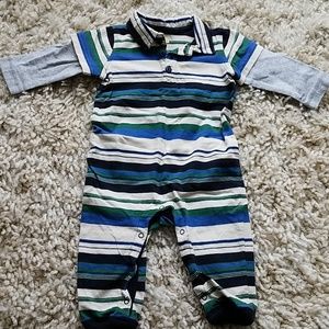 3/$15!! Tea polo romper 3-6
